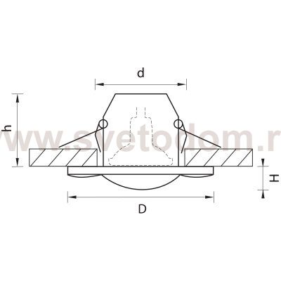 Светильник встраиваемый Lightstar 6881 Difesa Piano