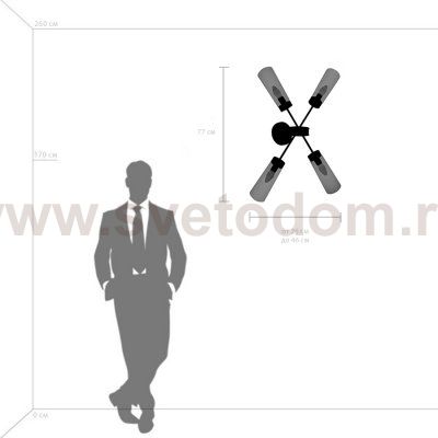 Настенно-потолочный светильник с универсальным креплением Crotone Lightstar 690643