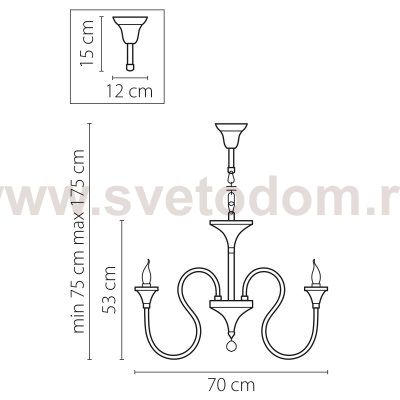 Люстра подвесная Lightstar 703064 Serpente