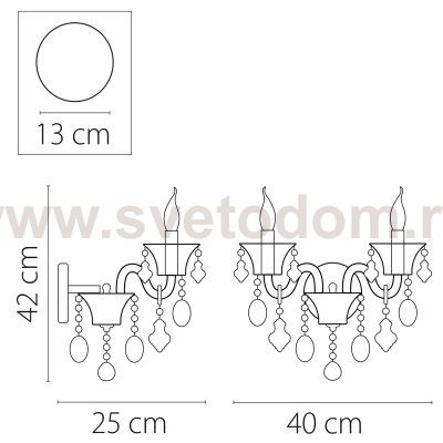 Светильник бра Lightstar 710622 Tesoro