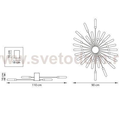 Люстра потолочная Ragno Lightstar 732287