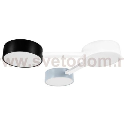 737230 Люстра EMISFERO LED 2х24W 520-1040LM G БЕЛЫЙ/ЧЕРНЫЙ/СЕРЫЙ 3000-6000K