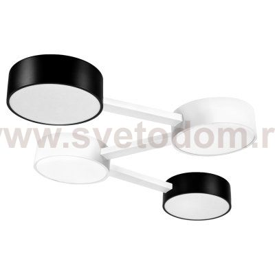 737240 Люстра EMISFERO LED 2х32W 710-1500LM G БЕЛЫЙ/ЧЕРНЫЙ 3000-6000K