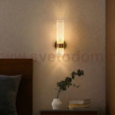 737652 Бра ACRILE 8W LED 520LM G ЗОЛОТО/ПРОЗРАЧНЫЙ 2700-4200-6400K