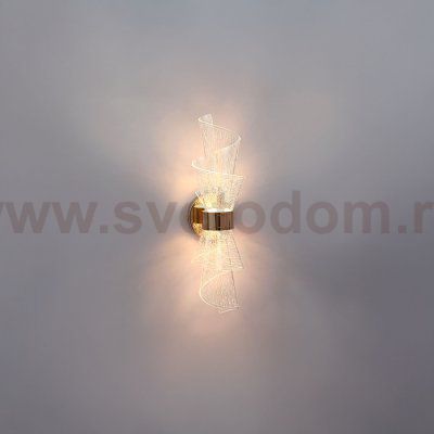 737672 Бра ACRILE 8W LED 1100LM G ЗОЛОТО/ПРОЗРАЧНЫЙ 2700-4200-6400K