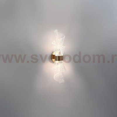 737672 Бра ACRILE 8W LED 1100LM G ЗОЛОТО/ПРОЗРАЧНЫЙ 2700-4200-6400K
