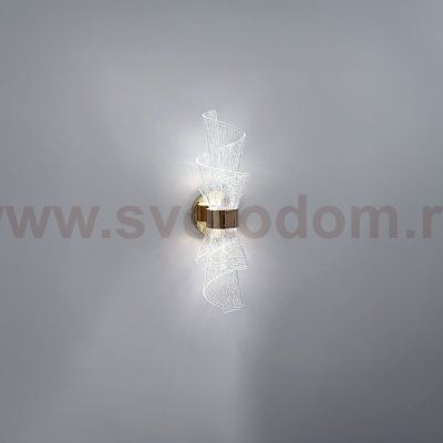 737672 Бра ACRILE 8W LED 1100LM G ЗОЛОТО/ПРОЗРАЧНЫЙ 2700-4200-6400K