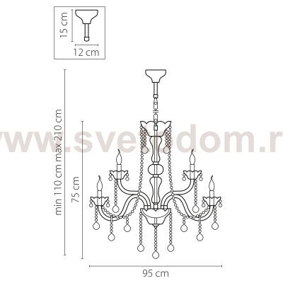 Люстра подвесная Lightstar 738152 Vidare