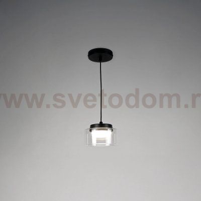 740117 Подвес FICO II 1х12W GX53 ЧЕРНЫЙ/ПРОЗРАЧНЫЙ