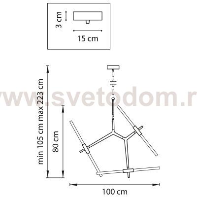 Люстра подвесная Lightstar 742063 Struttura