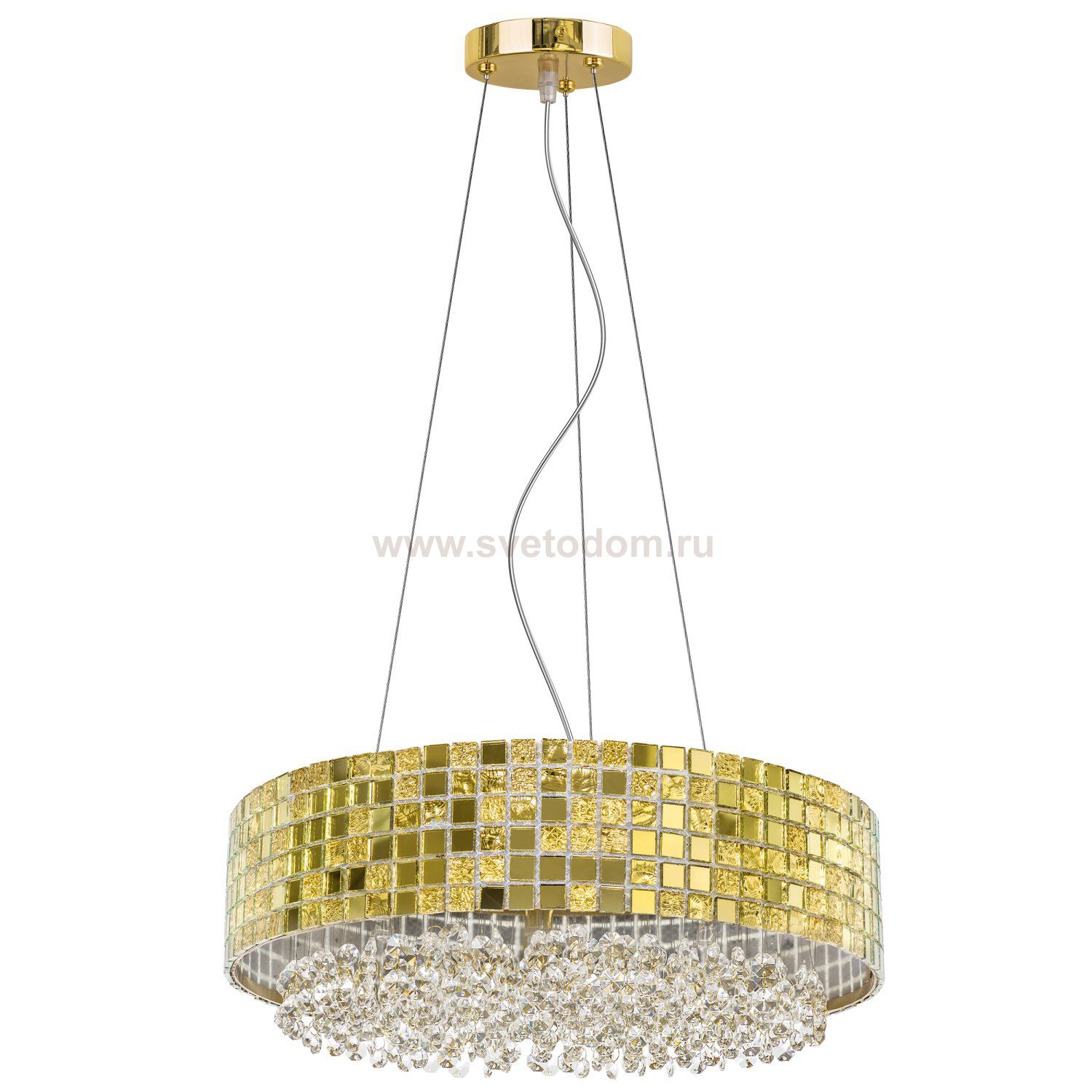 Люстра подвесная золотая мозаика Lightstar 743162 Bezazz