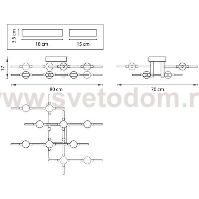 Люстра потолочная Bergamo Lightstar 745147