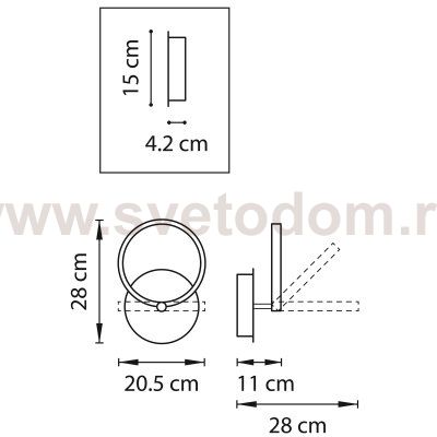 Светильник бра Lightstar 749614 Breve