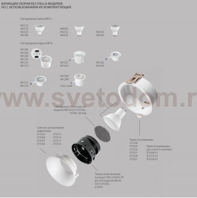 Насадка торцевая круглая 1x к 075xxх Stella Lightstar 075206