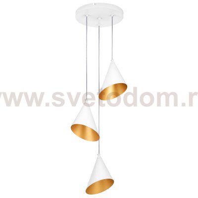 757036 Люстра CONE GW 3х6W(led) G9 БЕЛЫЙ/ЗОЛОТО