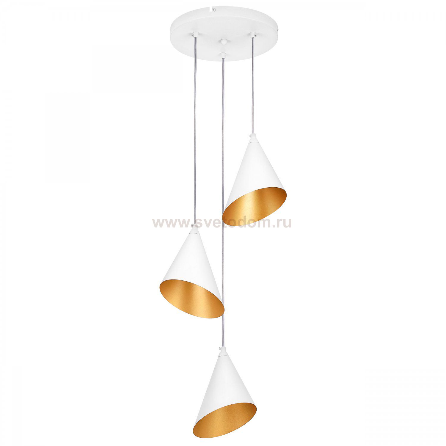 757036 Люстра CONE GW 3х6W(led) G9 БЕЛЫЙ/ЗОЛОТО