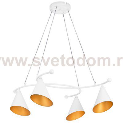 757046 Люстра CONE GW 4х6W(led) G9 БЕЛЫЙ/ЗОЛОТО