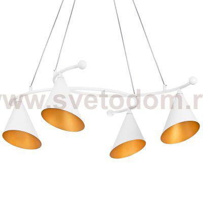 757046 Люстра CONE GW 4х6W(led) G9 БЕЛЫЙ/ЗОЛОТО