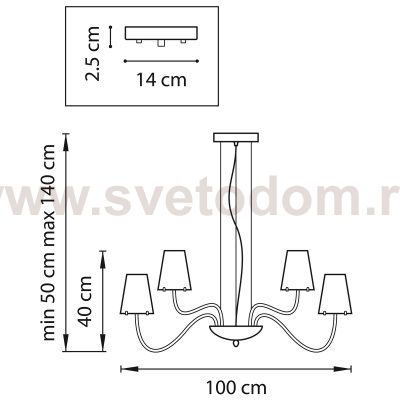 Люстра подвесная Lightstar 758164 Diafano