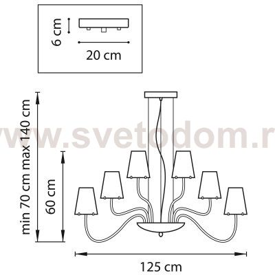 Люстра подвесная Lightstar 758214 Diafano
