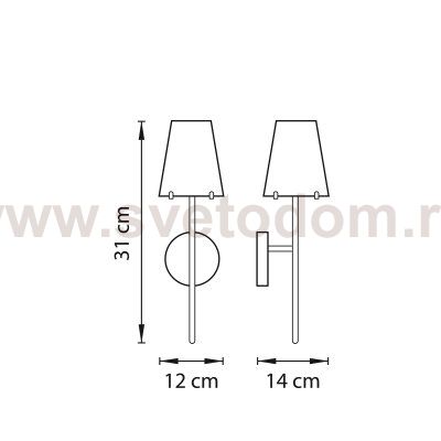 Светильник настенный бра Lightstar 758614 Diafano