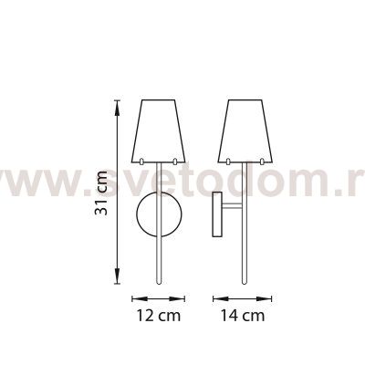 Светильник бра Lightstar 758614 Diafano