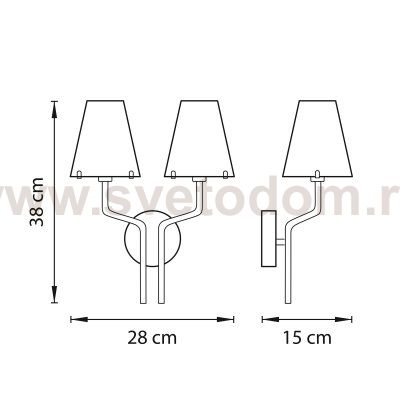 Светильник бра на 2 плафона Lightstar 758622 Diafano
