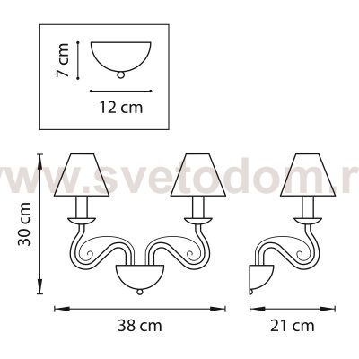 Светильник бра Lightstar 782620 Esedra