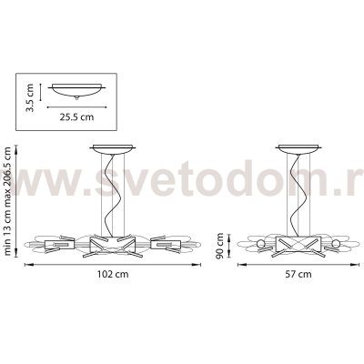 Люстра подвесная Lightstar 784346 Ovale