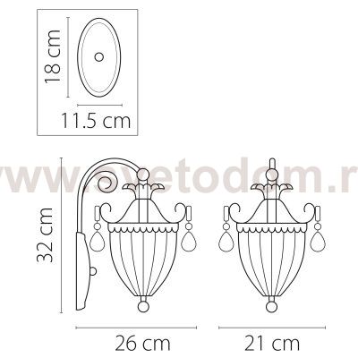 Светильник бра Lightstar 790614 Schon
