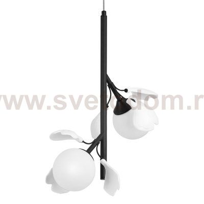 799027 Подвес CERAMO BW 2х6W(led) G9 ЧЕРНЫЙ/БЕЛЫЙ