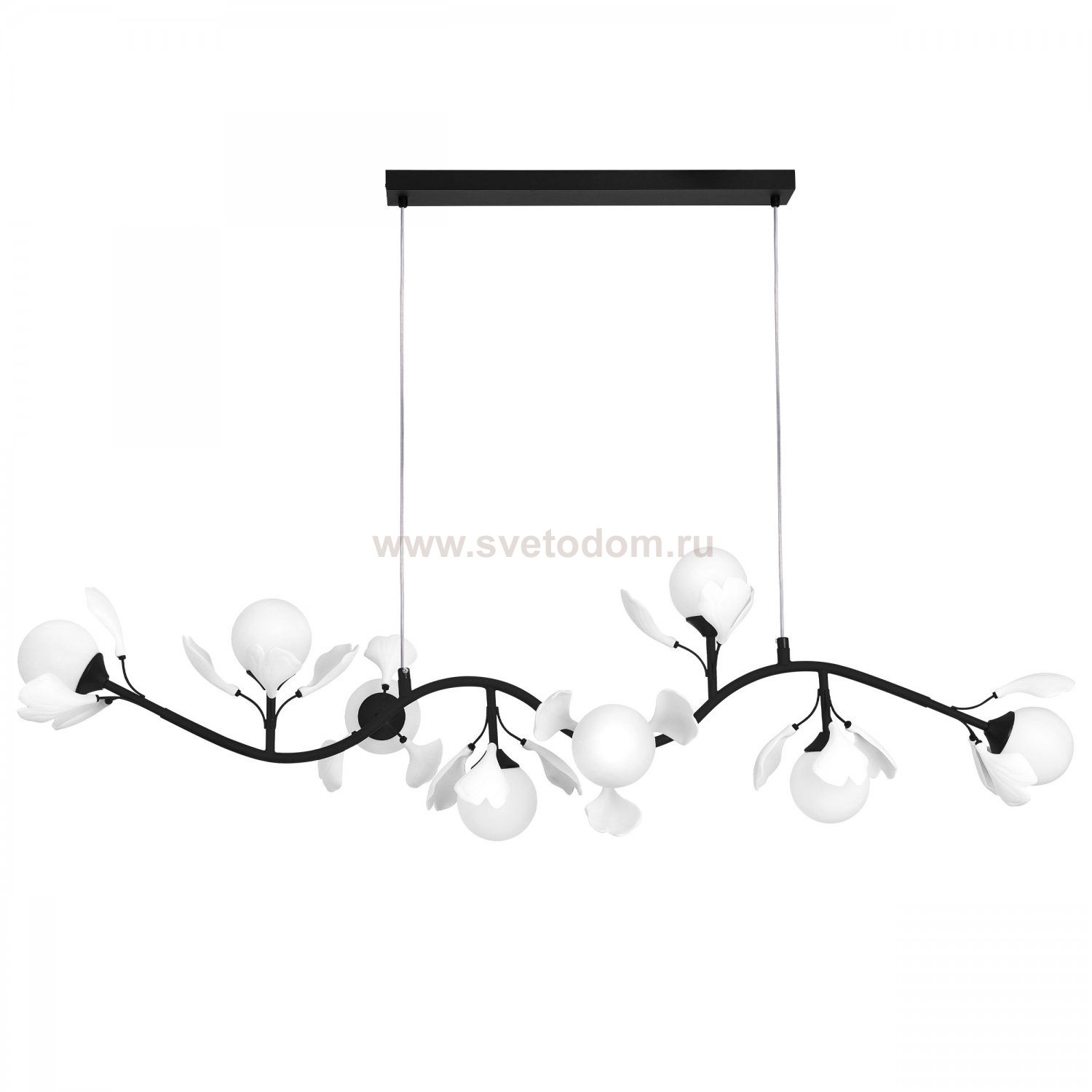 799087 Люстра CERAMO BW 8х6W(led) G9 ЧЕРНЫЙ/БЕЛЫЙ