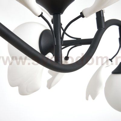 799087 Люстра CERAMO BW 8х6W(led) G9 ЧЕРНЫЙ/БЕЛЫЙ
