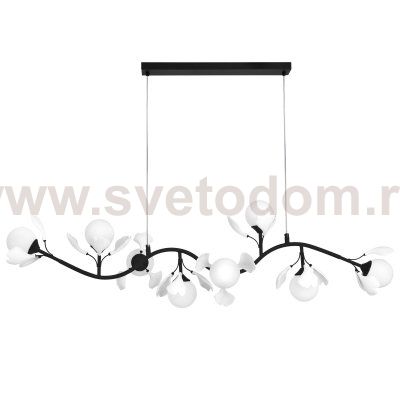 799087 Люстра CERAMO BW 8х6W(led) G9 ЧЕРНЫЙ/БЕЛЫЙ