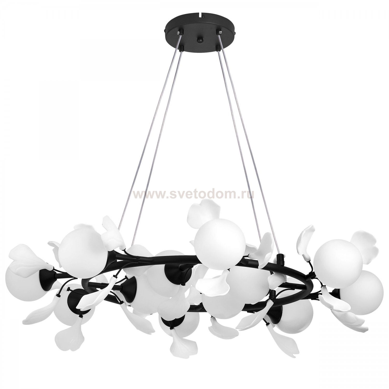 799127 Люстра CERAMO BW 12х6W(led) G9 ЧЕРНЫЙ/БЕЛЫЙ