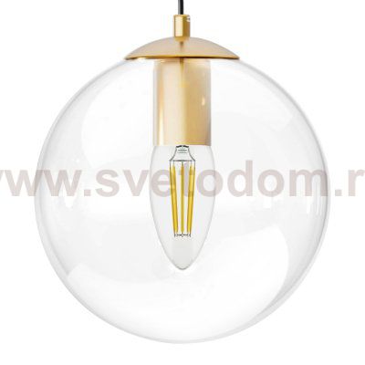 801002 Люстра SFERETTA E27 1х6W (led) E27 ЗОЛОТО/ПРОЗРАЧНЫЙ