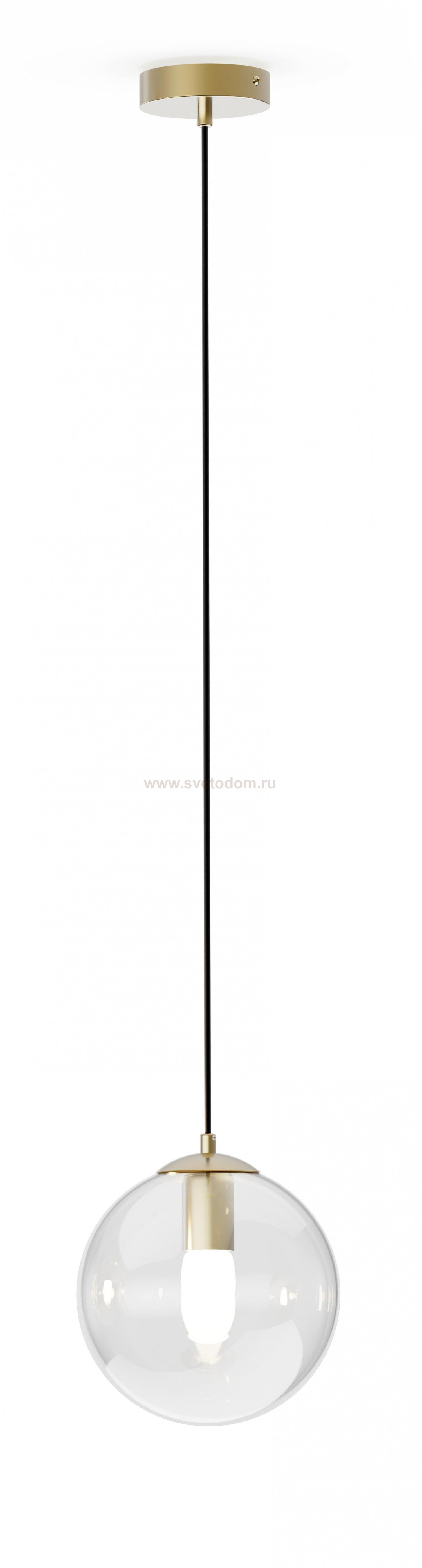 801002 Люстра SFERETTA E27 1х6W (led) E27 ЗОЛОТО/ПРОЗРАЧНЫЙ