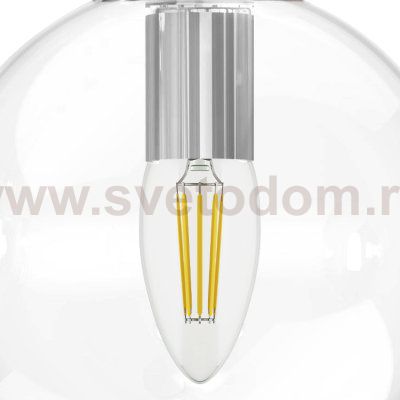 801004 Люстра SFERETTA E27 1х6W (led) E27 ХРОМ/ПРОЗРАЧНЫЙ