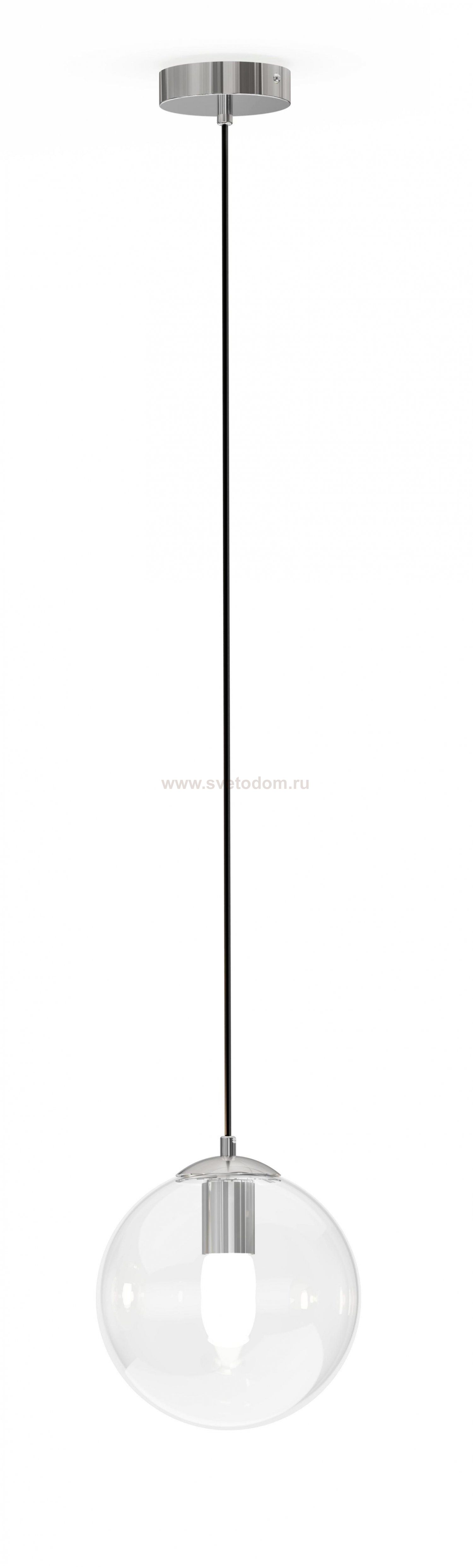 801004 Люстра SFERETTA E27 1х6W (led) E27 ХРОМ/ПРОЗРАЧНЫЙ