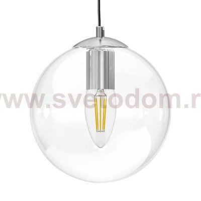 801004 Люстра SFERETTA E27 1х6W (led) E27 ХРОМ/ПРОЗРАЧНЫЙ