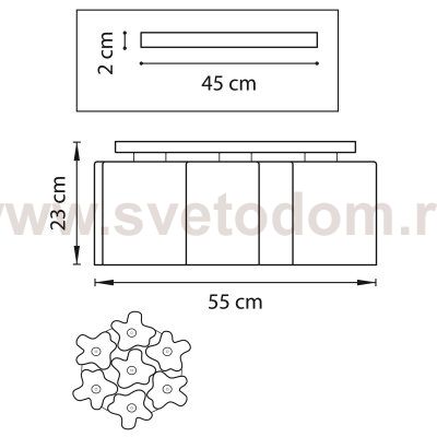 Люстра потолочная Lightstar 802071 Nubi ondoso