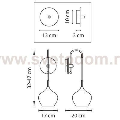 Светильник бра Lightstar 803549 Pentola