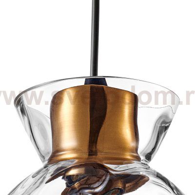 806110 Подвес NUBELLA 1х12W (led) E27 ЧЕРНЫЙ/БРОНЗА/ПРОЗРАЧНЫЙ