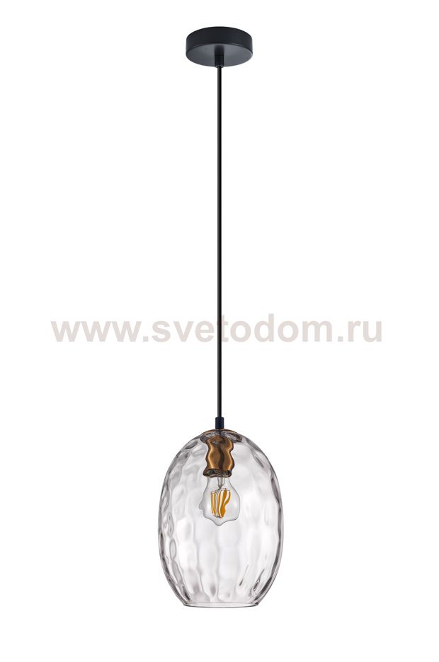 806120 Подвес NUBELLA 1х12W (led) E27 ЧЕРНЫЙ/БРОНЗА/ПРОЗРАЧНЫЙ