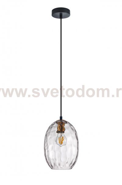 806120 Подвес NUBELLA 1х12W (led) E27 ЧЕРНЫЙ/БРОНЗА/ПРОЗРАЧНЫЙ