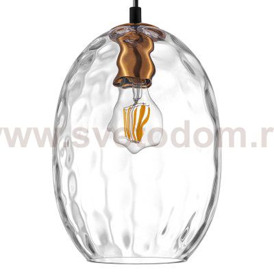 806120 Подвес NUBELLA 1х12W (led) E27 ЧЕРНЫЙ/БРОНЗА/ПРОЗРАЧНЫЙ