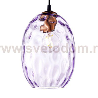 806128 Подвес NUBELLA 1х12W (led) E27 ЧЕРНЫЙ/БРОНЗА/ФИОЛЕТОВЫЙ