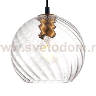 806130 Подвес NUBELLA 1х12W (led) E27 ЧЕРНЫЙ/БРОНЗА/ПРОЗРАЧНЫЙ
