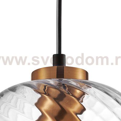 806170 Подвес NUBELLA 1х12W (led) E27 ЧЕРНЫЙ/БРОНЗА/ПРОЗРАЧНЫЙ