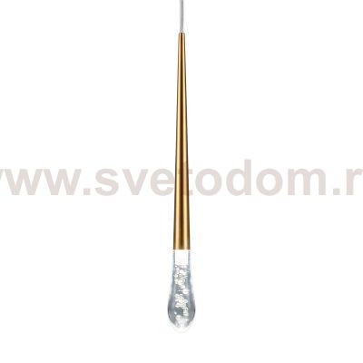 807003-4 Подвес PUNTO MINI с декоративной насадкой (капля) (807003+807000-4) LED 4W 282LM 24G ЛАТУНЬ 3CCT 3000/4000/6000K